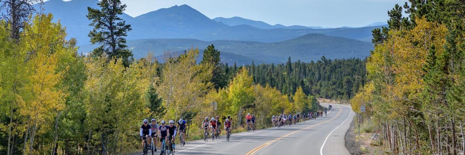 Bicyclists ride along a scenic route for the Buffalo Bike Classic.