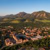 Aerial view of CU Boulder's campus.
