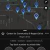 Screenshot of map with station locations and bike and open dock availability.