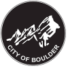 City of Boulder logo, white text on black background.