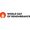 Candle vector next to black text "World Day of Remembrance."