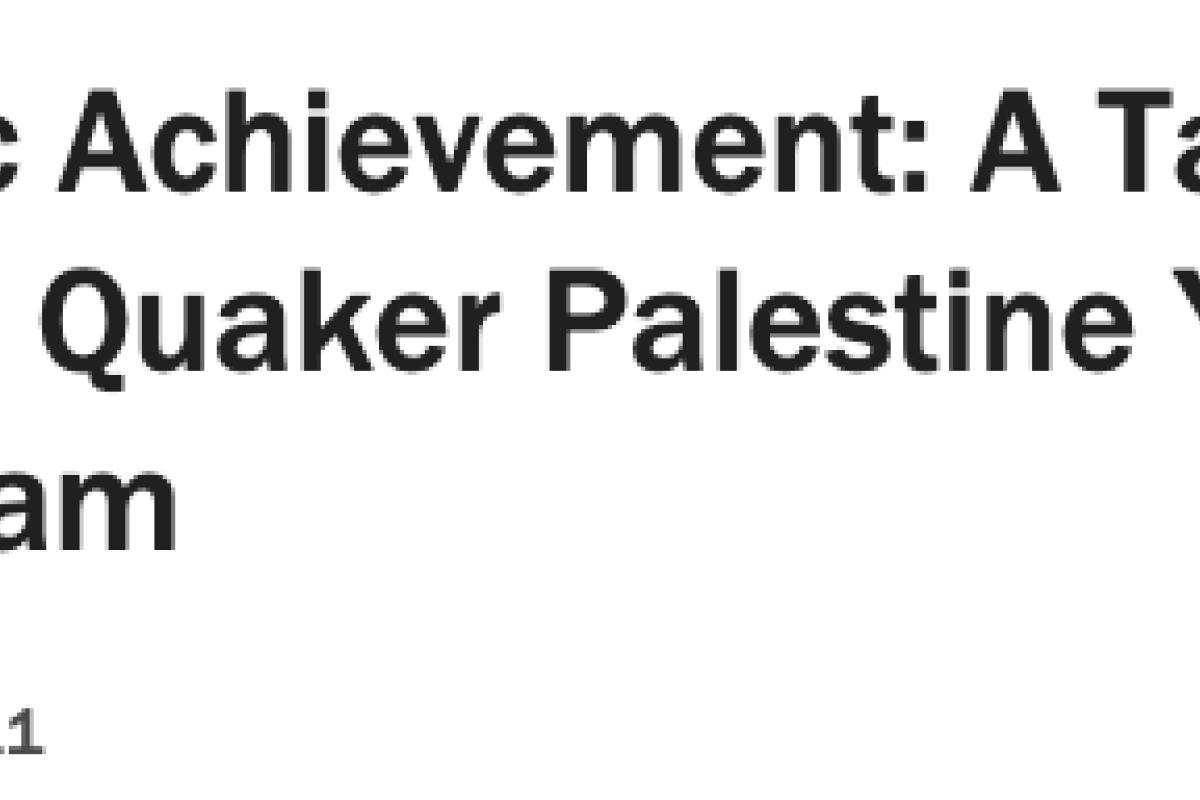Public Achievement: A Taste of the Quaker Palestine Youth Program