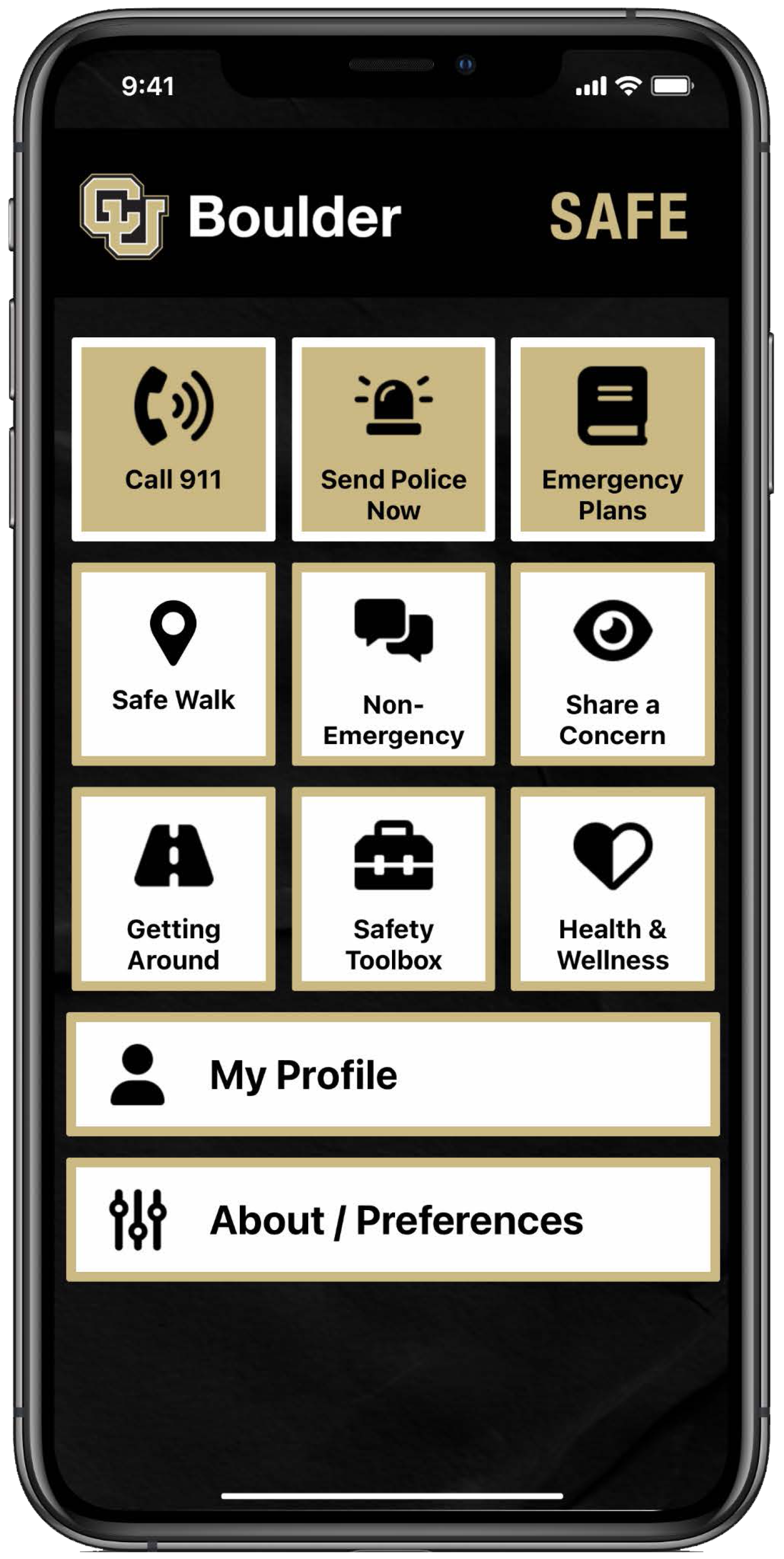CU Boulder Safe app