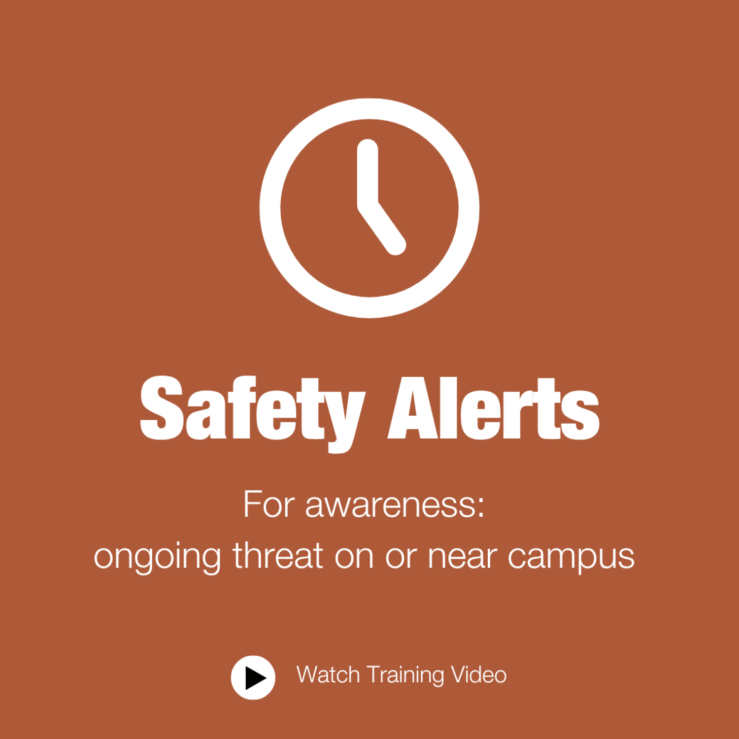 orange safety alerts are for ongoing threats on or near campus