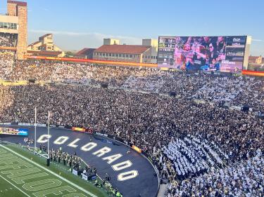 Folsom Field during a football game