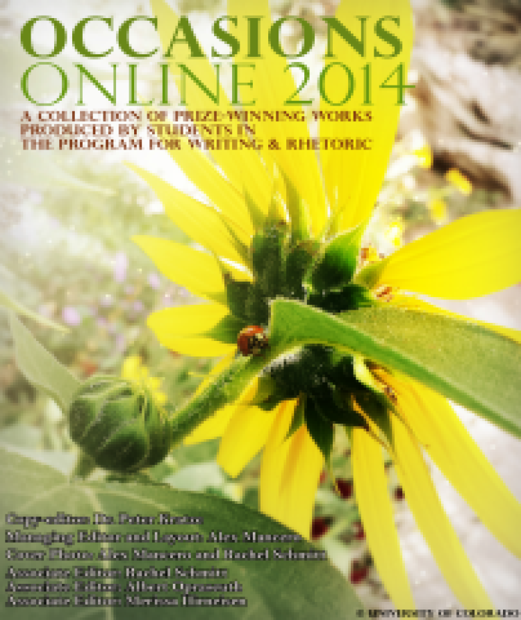 Ocassions 2014 cover, a yellow flower
