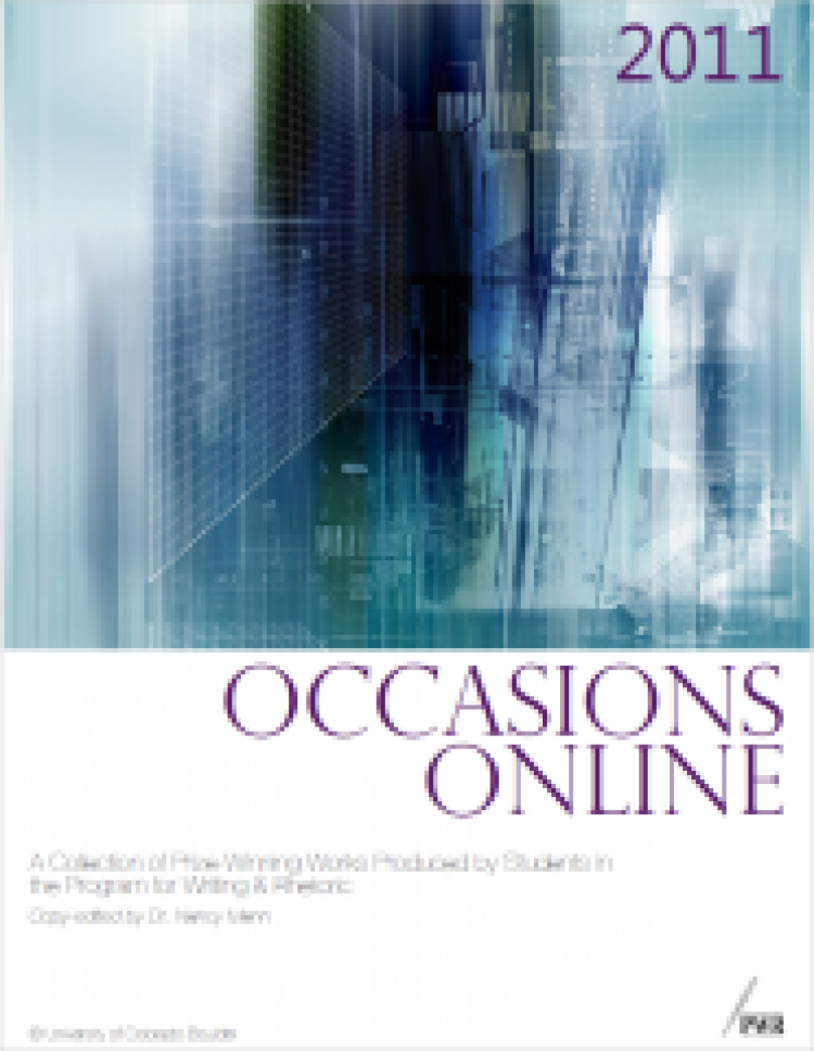 Occasions 2011 cover, an abstract picture