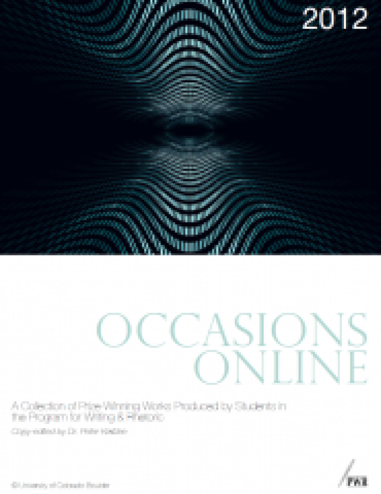 Ocassions 2012 cover, a wavy texture