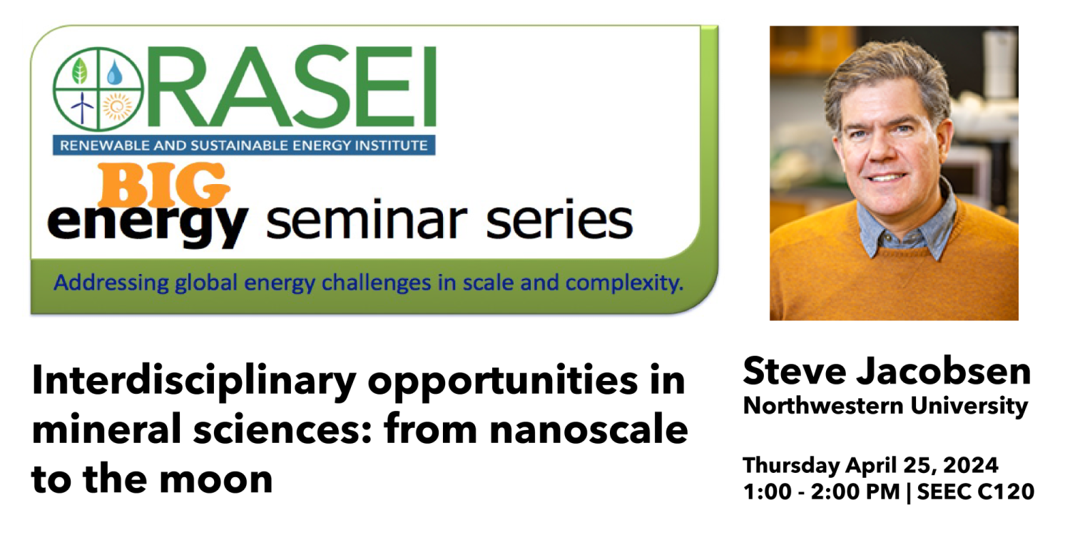 Big Energy Seminar Series banner with profile picture of Steve Jacobsen