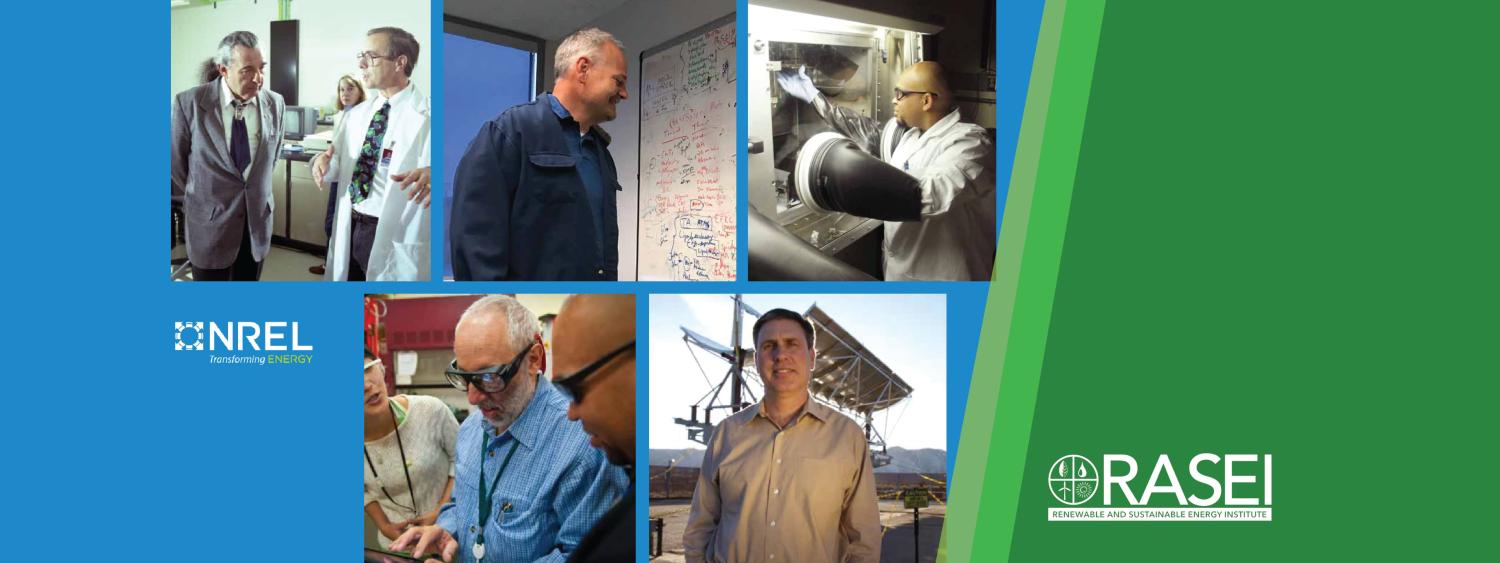 Profile pictures of RASEI Fellows who are featured in this book, including Larry Kazmerski, Dave Ginley, Matt Beard, Joe Berry and Chuck Kutscher