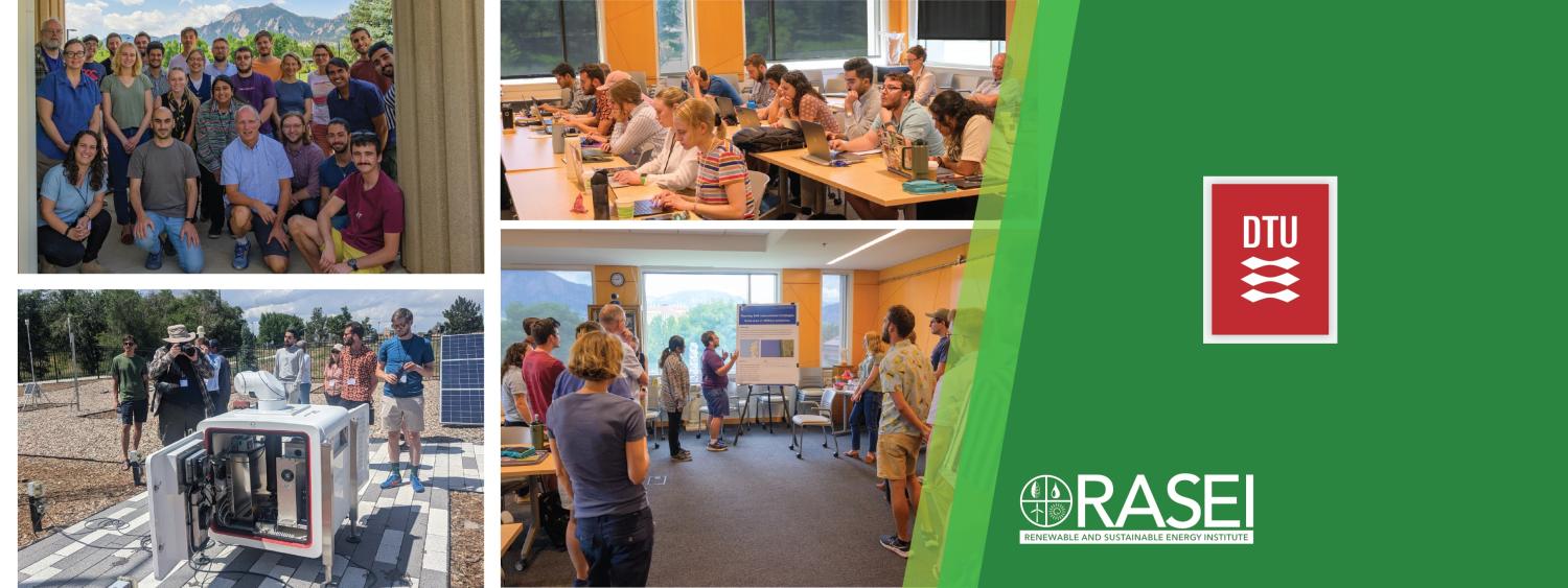 Banner with pictures from different sections of the summer school