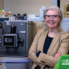 Maureen McCann stood in a lab