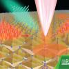 Illustration of a laser on a perovskite