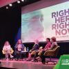 Picture of the stage of the right here right now live session at CU Boulder