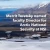 Profile picture of Merritt with a background landscape of the Arctic