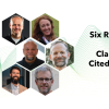 Clarivate banner with the profile pictures of the six RASEI fellows awarded