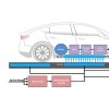 TOC Graphic showing a schematic of an electric car charging