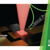 Publication TOC Graphic showing light and electricity waves being focused on a sample
