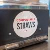 Compostable straw dispenser