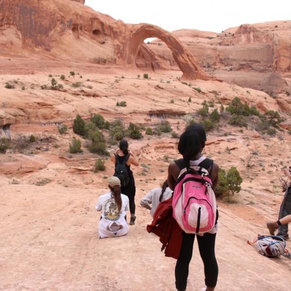 students in moab national park