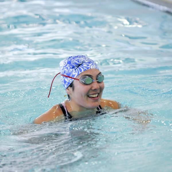 woman swimming