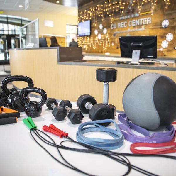 weights and cables available for rent