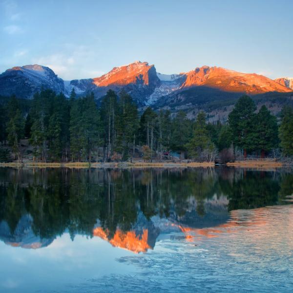 Mountains and lake