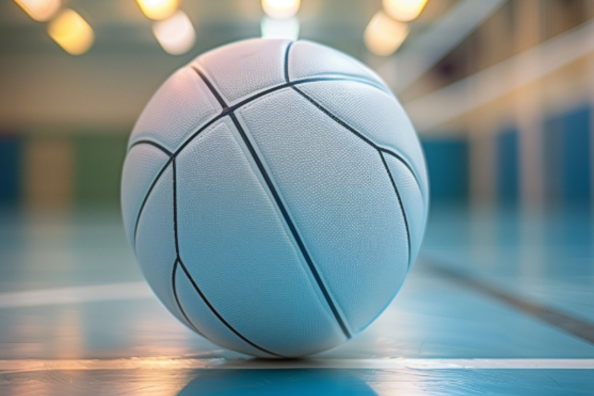 A ball on the court