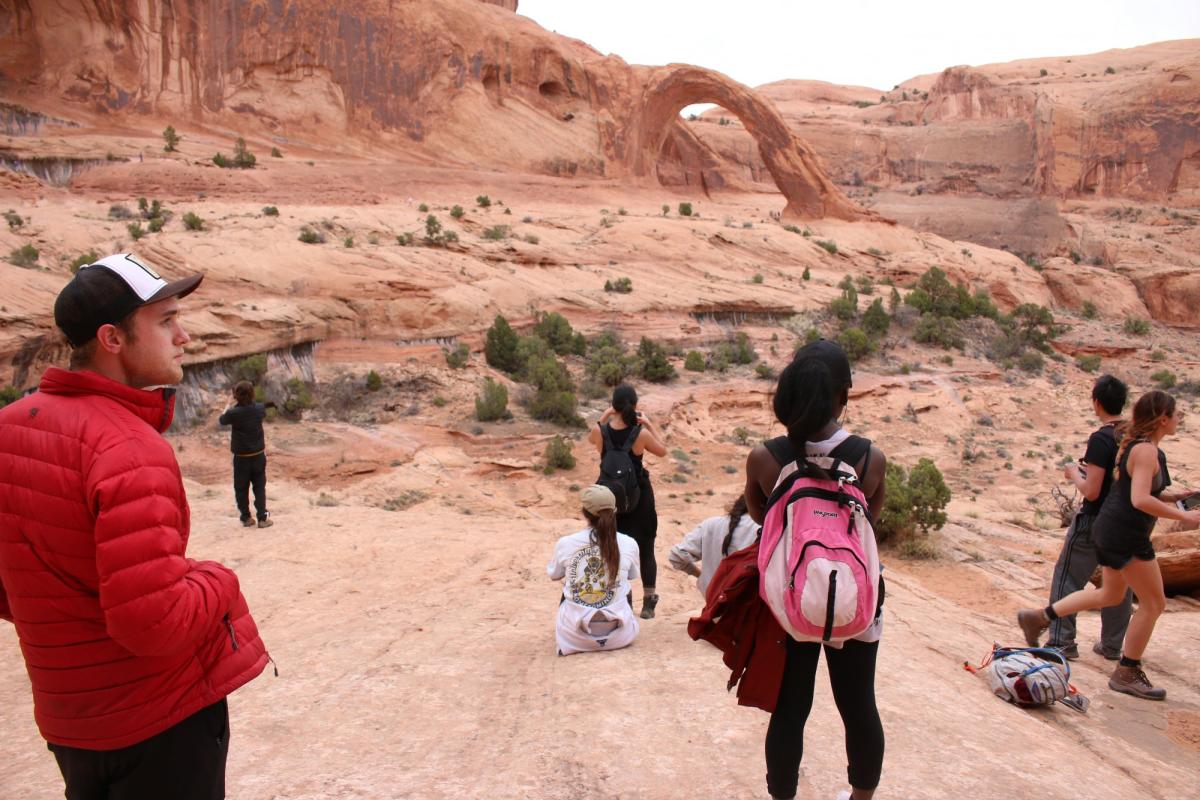 students in moab national park