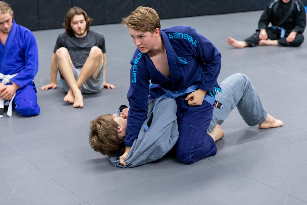 martial artists training