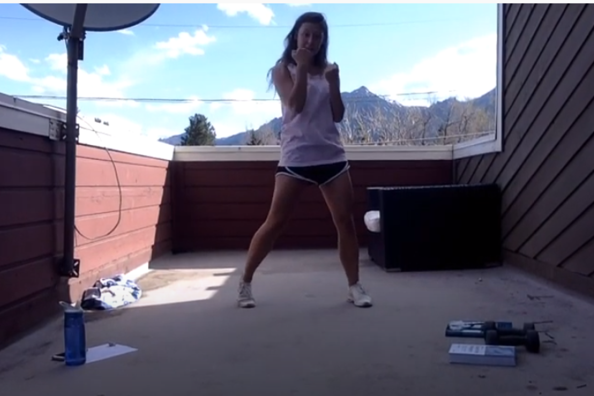 paige leading a workout