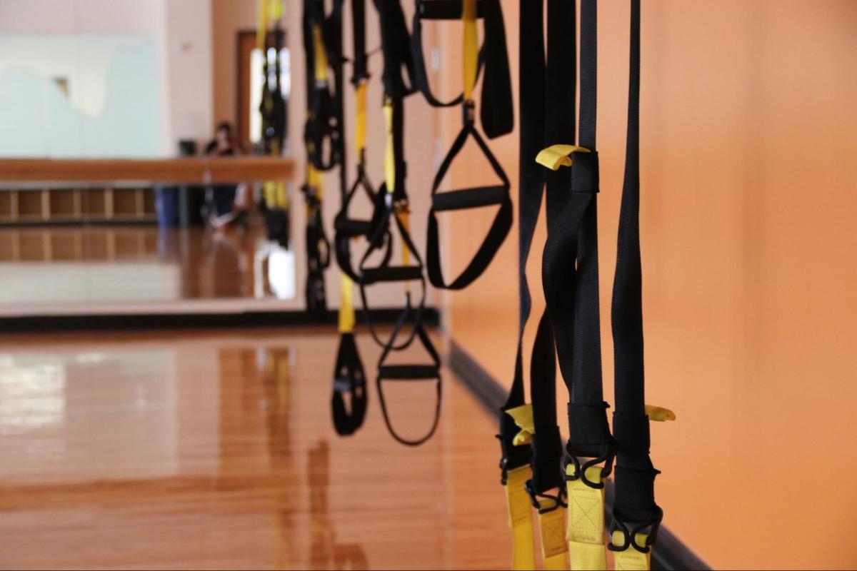 studio 1 room with TRX cables hanging