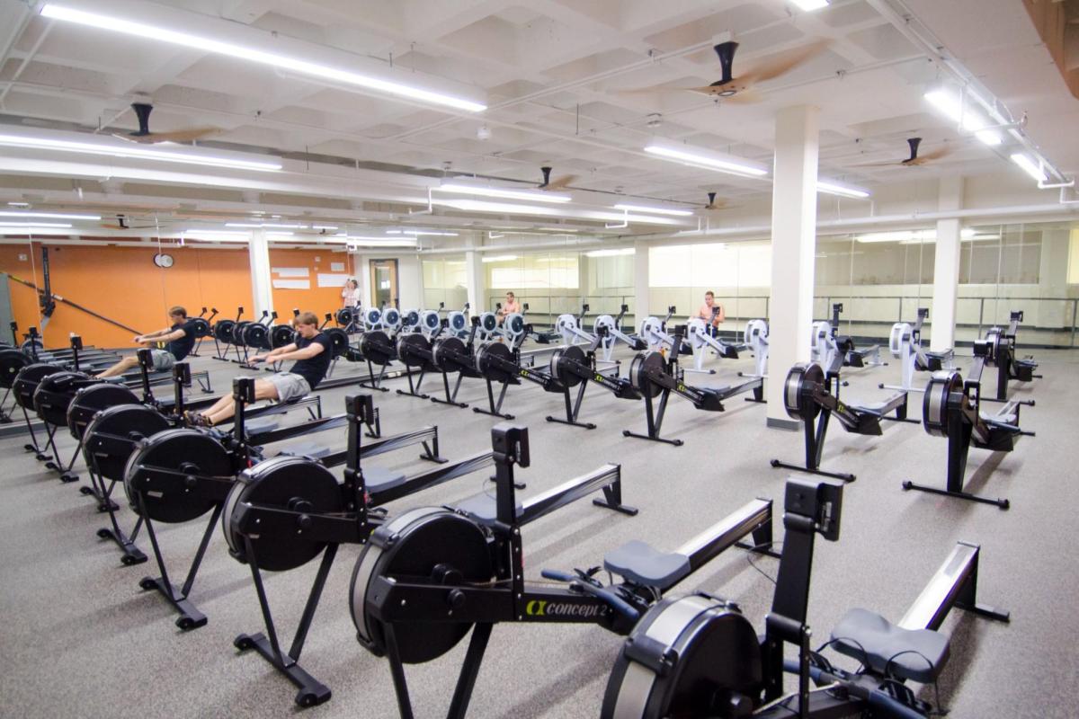 studio 4 room full of rowing machines