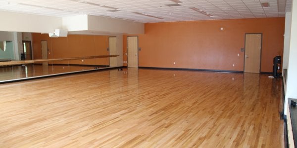 empty woodlined studio