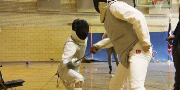 Students fencing