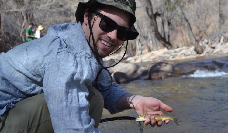 man holding a fish