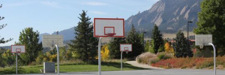 Outdoor basketball courts