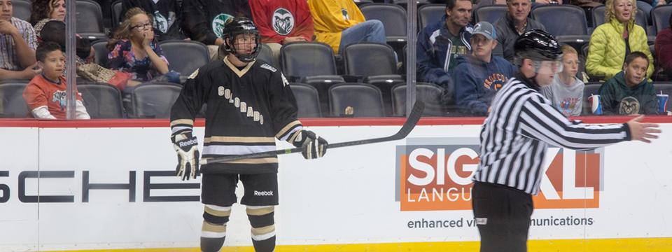 men's hockey referee and player