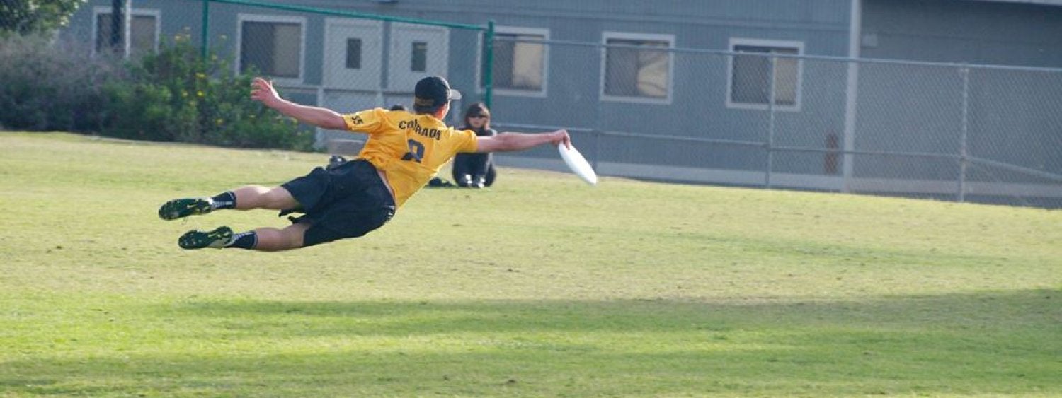 Ultimate player diving for disc