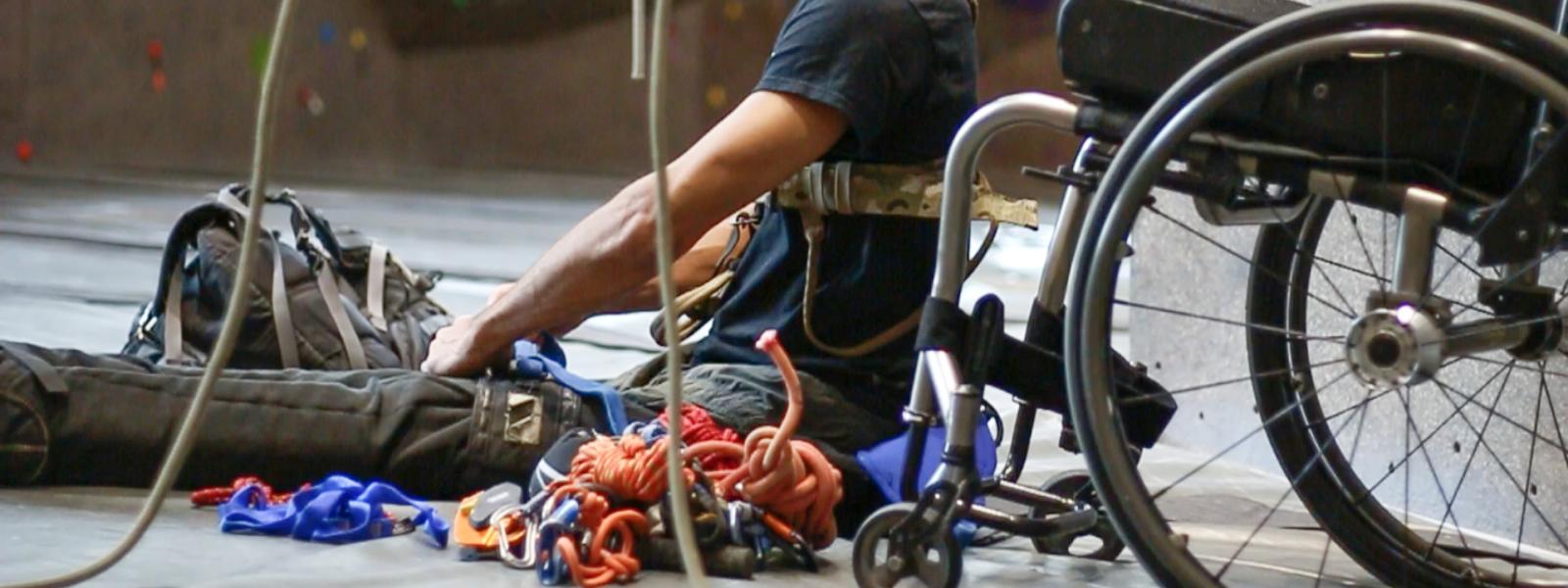 Climber in wheelchair