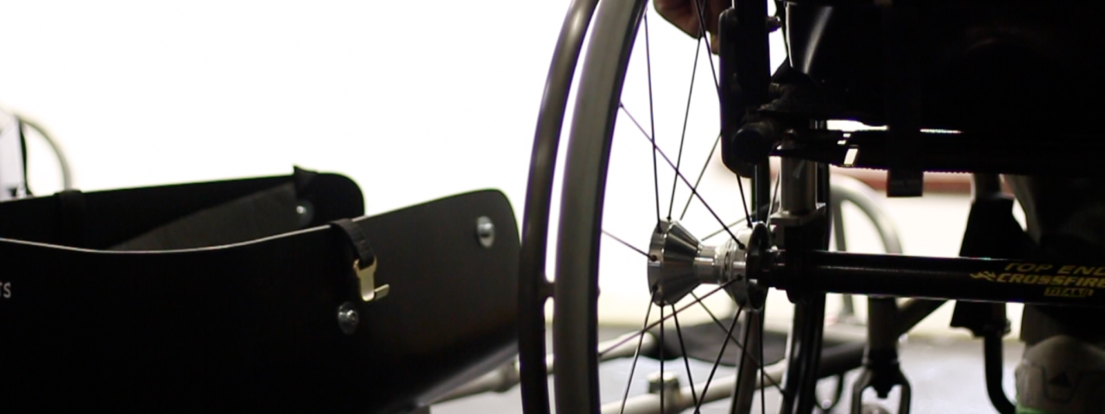 person in wheelchair closeup