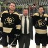 CU Buffs hockey players and coach