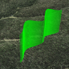 A stitched two-segment guidance trajectory in Google Earth