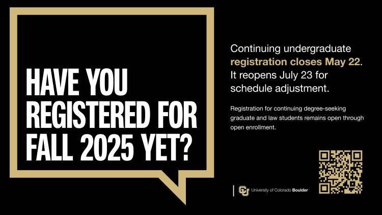 Fall 2025 undergraduate registration closes May 22