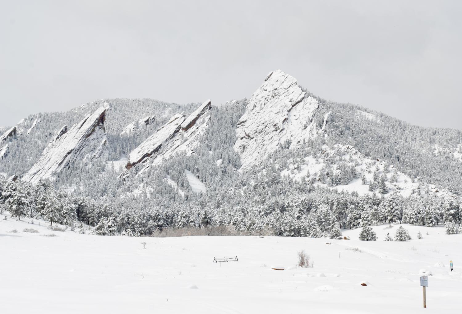 Very snowy flatirons