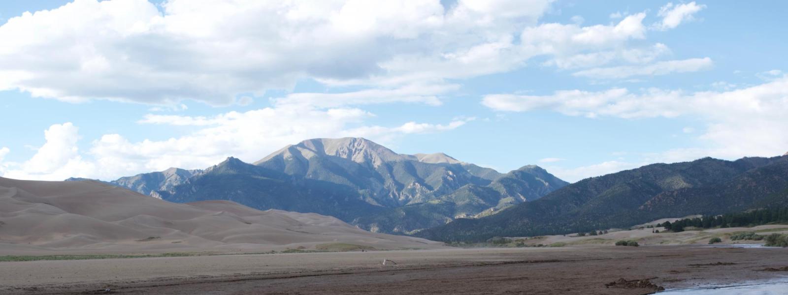 mountains and sand dunes