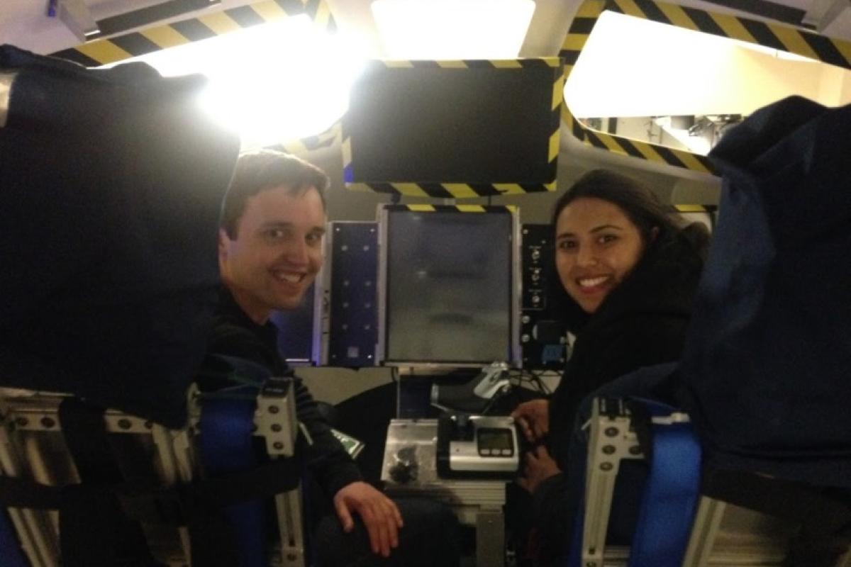 Inside the space shuttle head