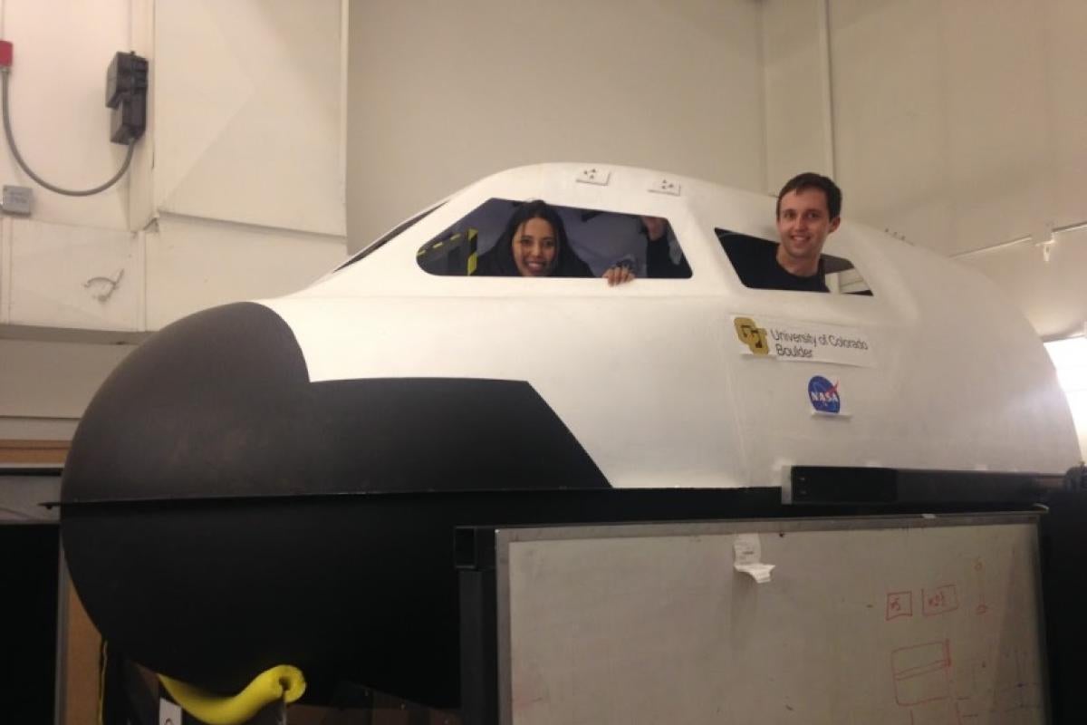 In the Bioastronautics lab space shuttle head