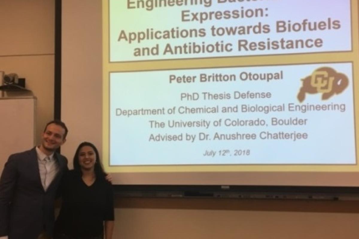 Dr. Otoupal's final thesis defense; cover slide