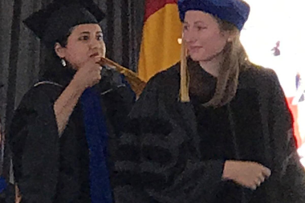 Colleen's graduation ceremony
